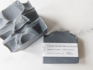 Clear Night Sky Activated Charcoal Lavender Bar Soap