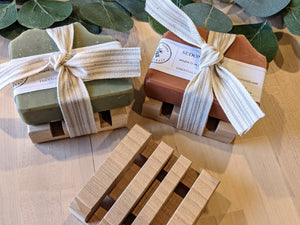 Handcrafted Wooden Soap Dish/Soap Bar Bundle
